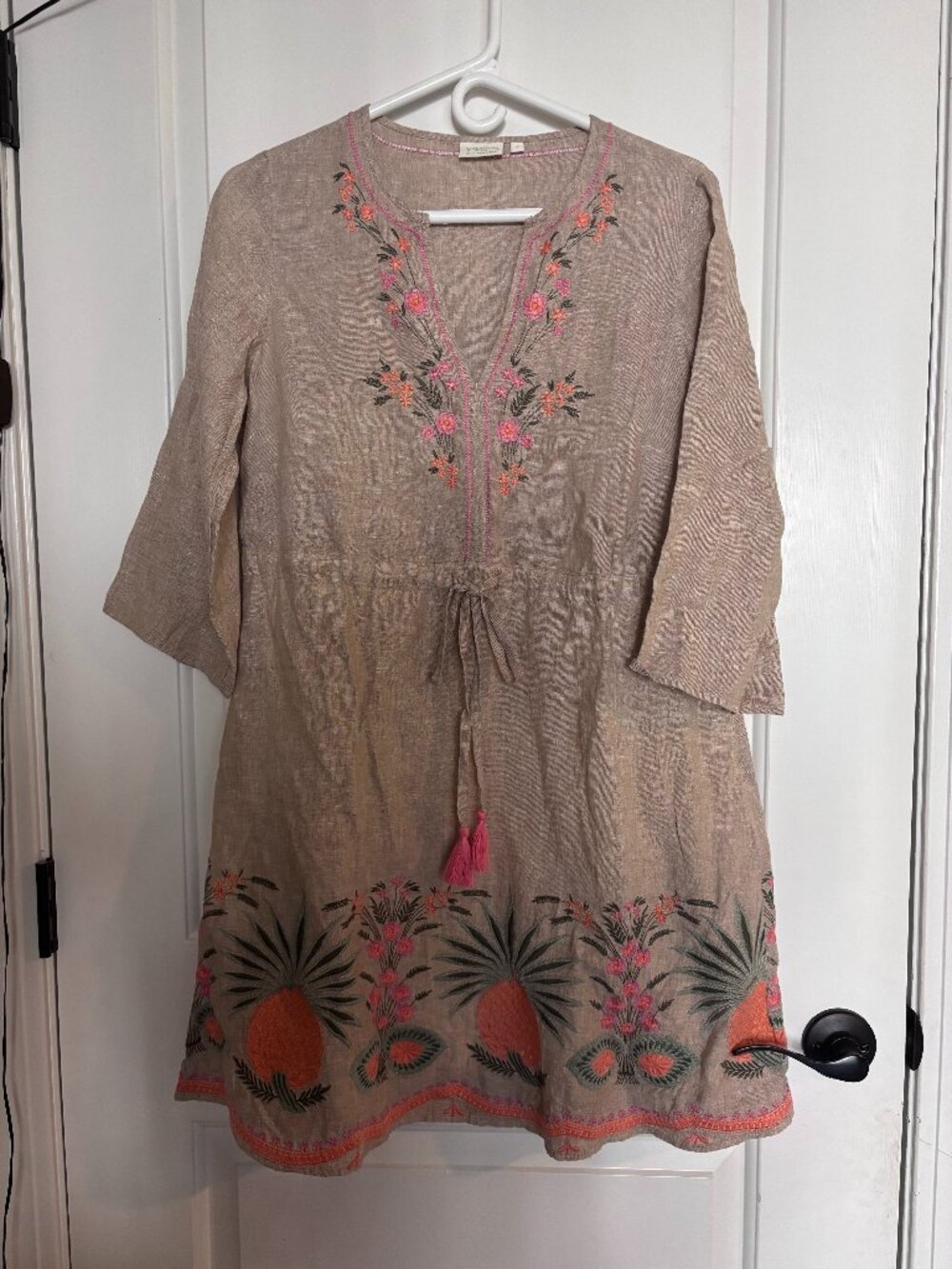 NWT Spartina 449 Women's Size Small Kayce Embroidered Dress All Joy Landing